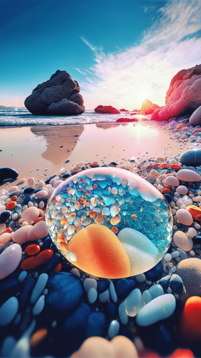 沙灘鵝卵石