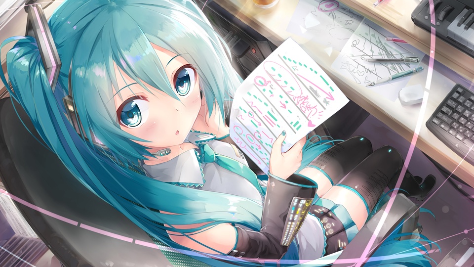 初音未來 大眼睛初音 5k動漫壁紙壁紙