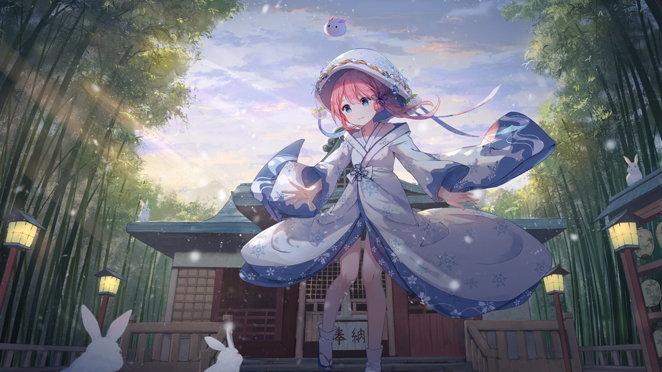幽竹晨雪