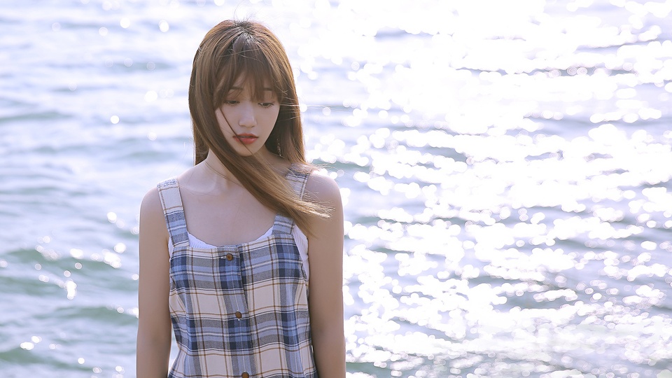 清純長美女海邊高清桌面壁紙壁紙【6】