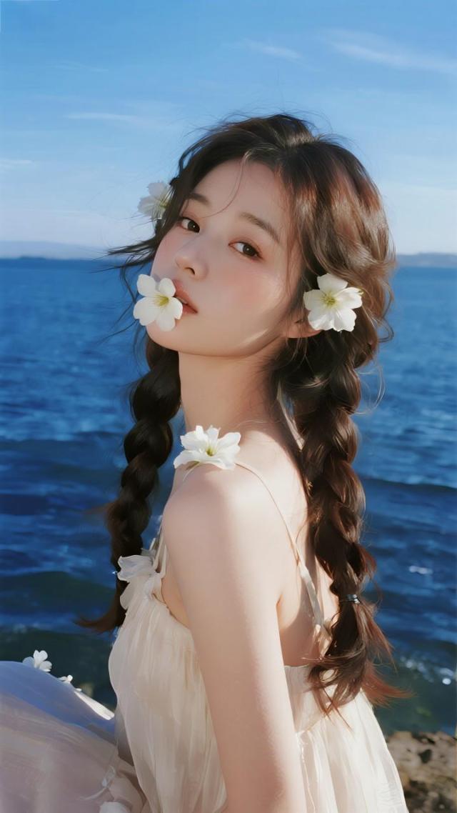 海邊清純少女