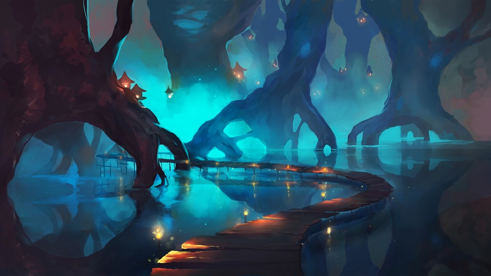 沼澤唯美插畫壁紙壁紙