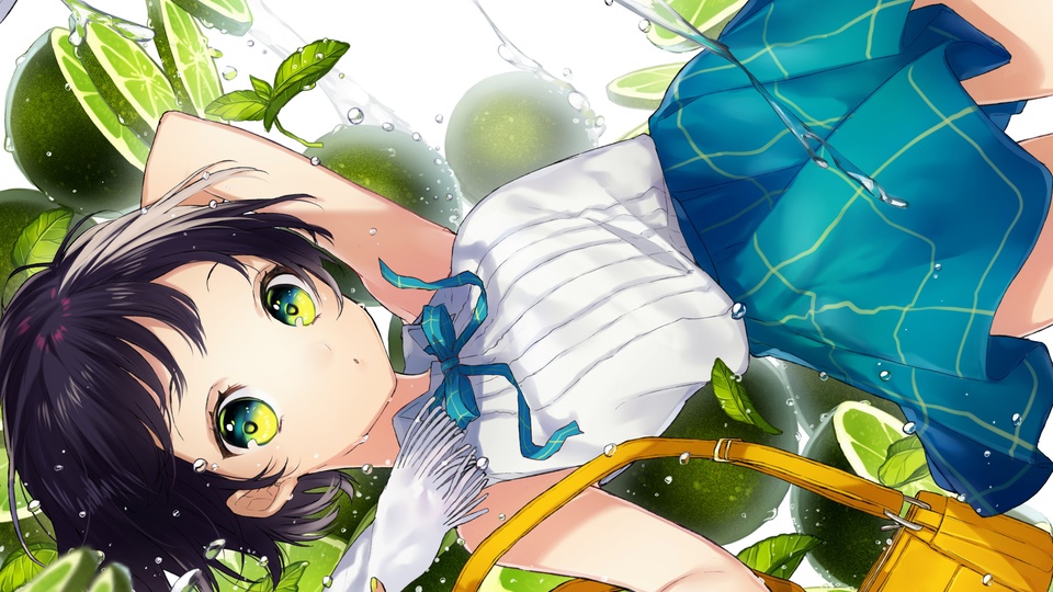 可愛 女生裙子 檸檬 清新壁紙